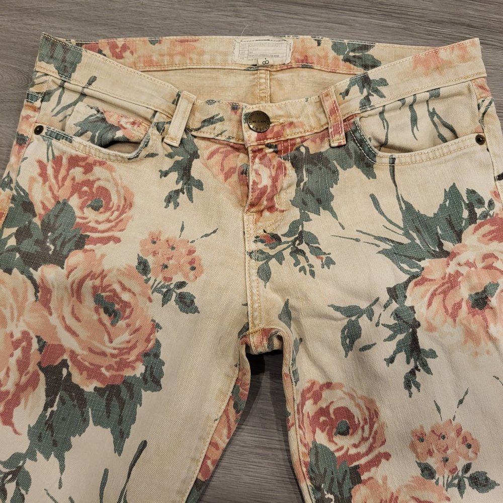 Floral Low Rise Jeans - Picture 2 of 8
